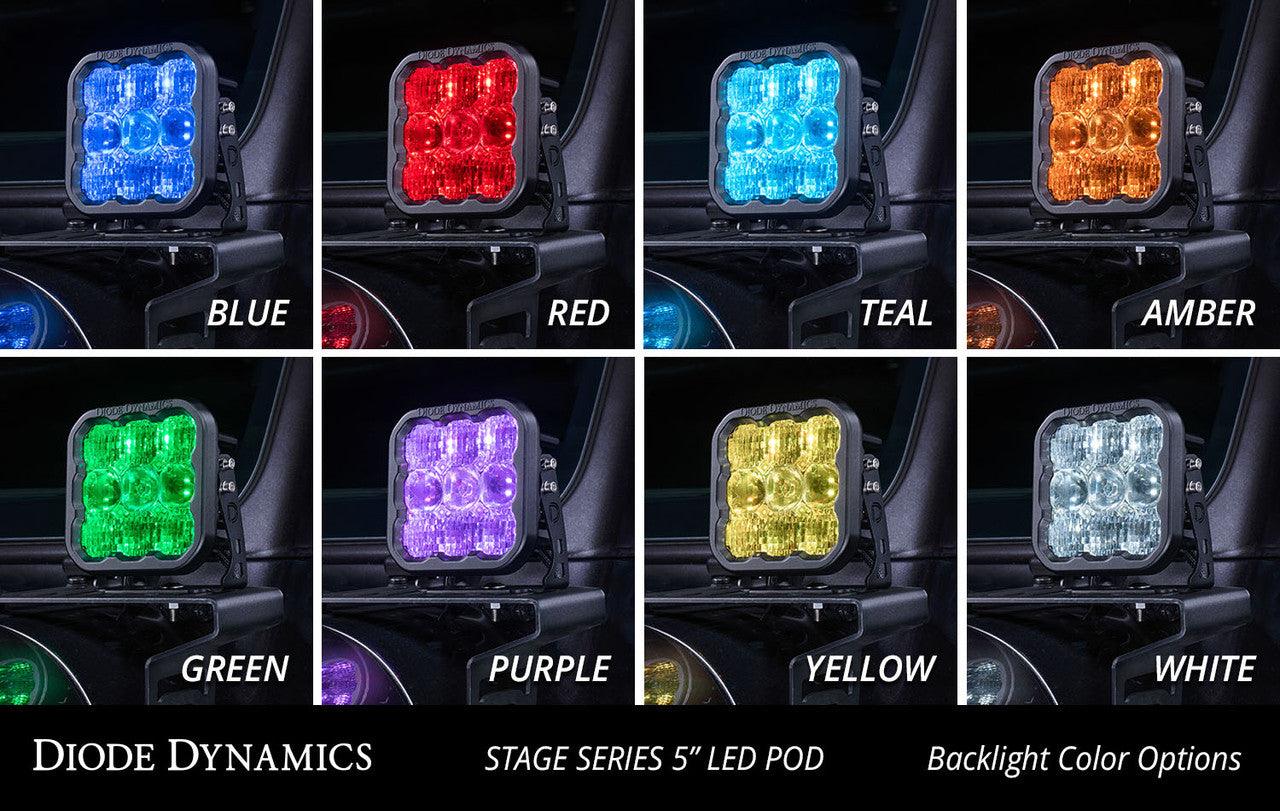Diode Dynamics SS5 Sport Universal CrossLink 5-Pod Lightbar Yellow Driving - Apollo Off-Road