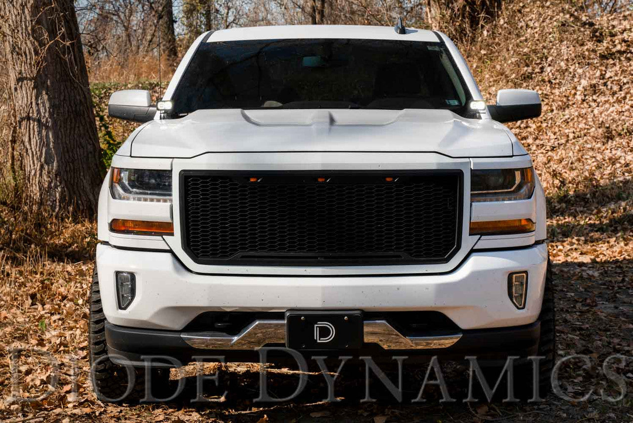 Diode Dynamics SSC2 LED Ditch Light Kit for 2014-2019 Chevrolet Silverado 1500, Sport White Combo - Apollo Off-Road