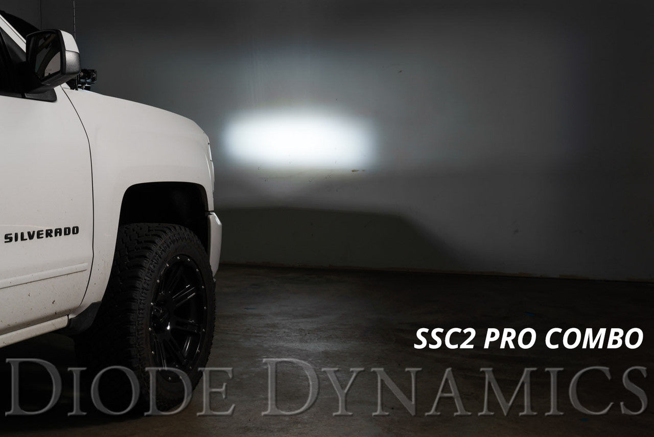 Diode Dynamics SSC2 LED Ditch Light Kit for 2014-2019 Chevrolet Silverado 1500, Sport White Combo - Apollo Off-Road