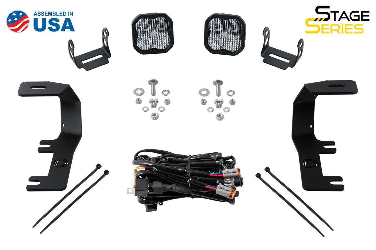 Diode Dynamics SSC2 LED Ditch Light Kit for 2014-2019 GMC Sierra 1500, Pro White Combo - Apollo Off-Road