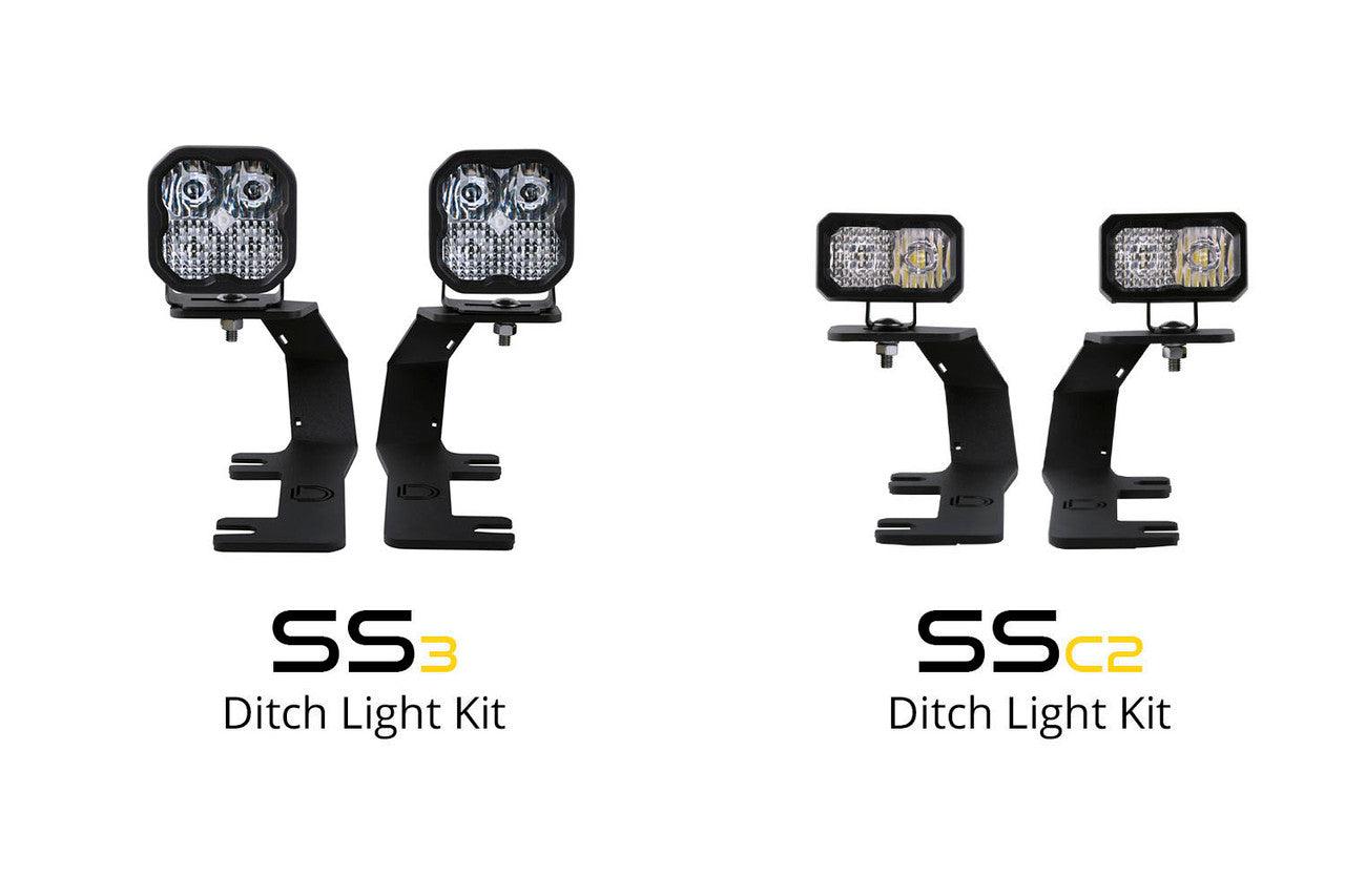 Diode Dynamics SSC2 LED Ditch Light Kit for 2014-2019 GMC Sierra 1500, Pro White Combo - Apollo Off-Road