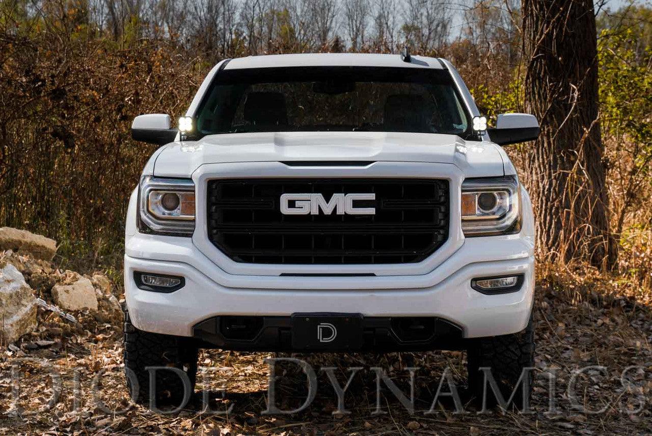 Diode Dynamics SSC2 LED Ditch Light Kit for 2014-2019 GMC Sierra 1500, Pro White Combo - Apollo Off-Road