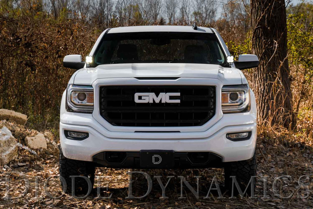 Diode Dynamics SSC2 LED Ditch Light Kit for 2014-2019 GMC Sierra 1500, Sport Yellow Combo - Apollo Off-Road