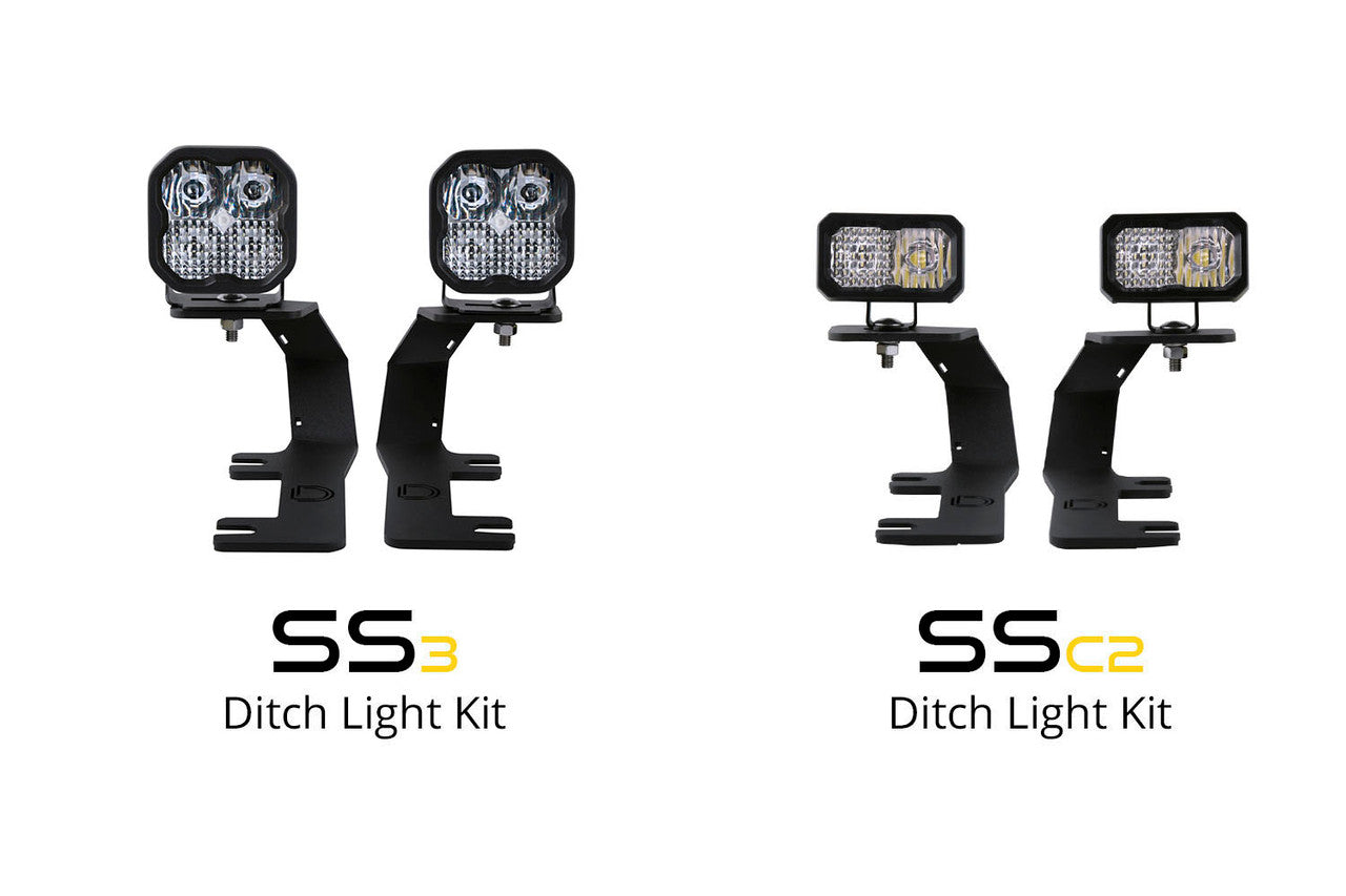 Diode Dynamics SSC2 LED Ditch Light Kit for 2014-2019 Silverado-Sierra, Pro Yellow Combo - Apollo Off-Road