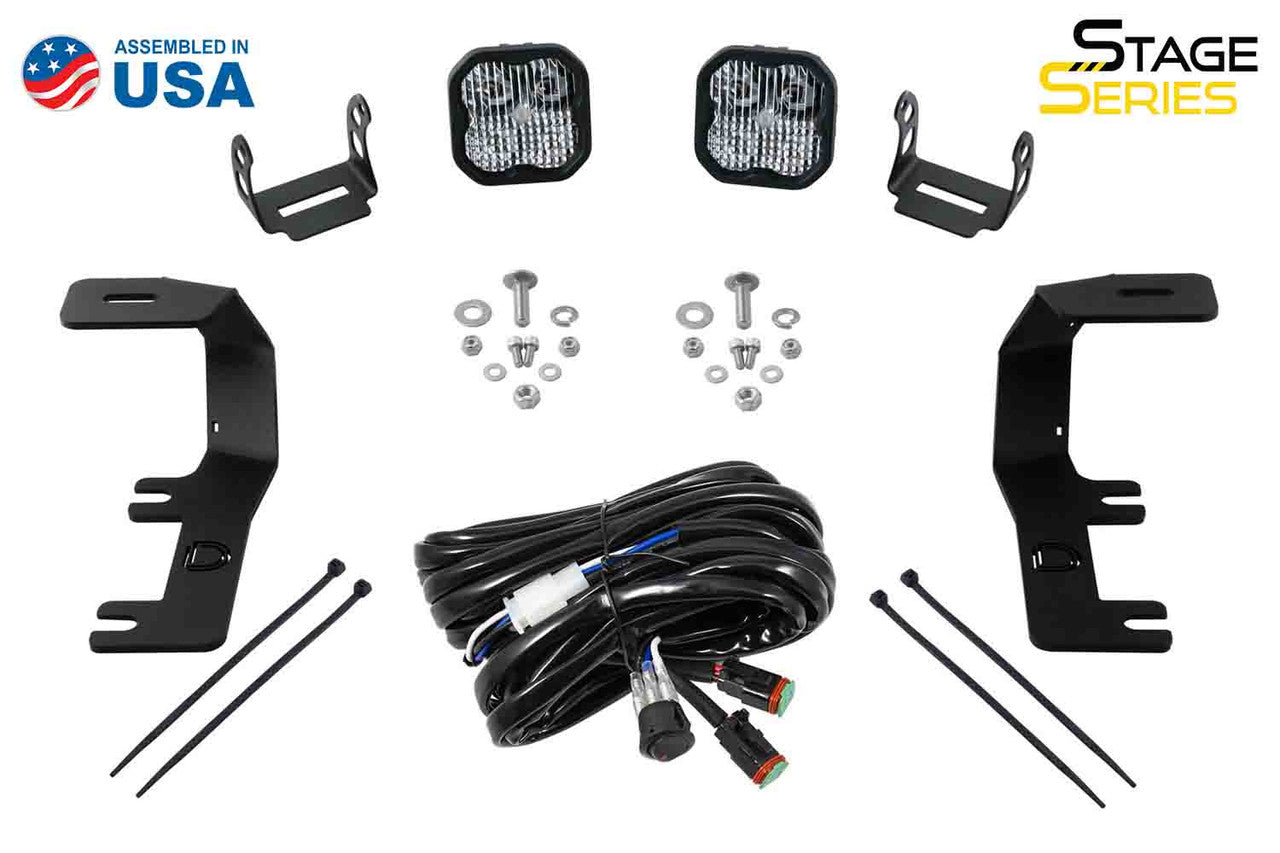 Diode Dynamics SSC2 LED Ditch Light Kit for 2014-2019 Silverado-Sierra, Pro Yellow Combo - Apollo Off-Road