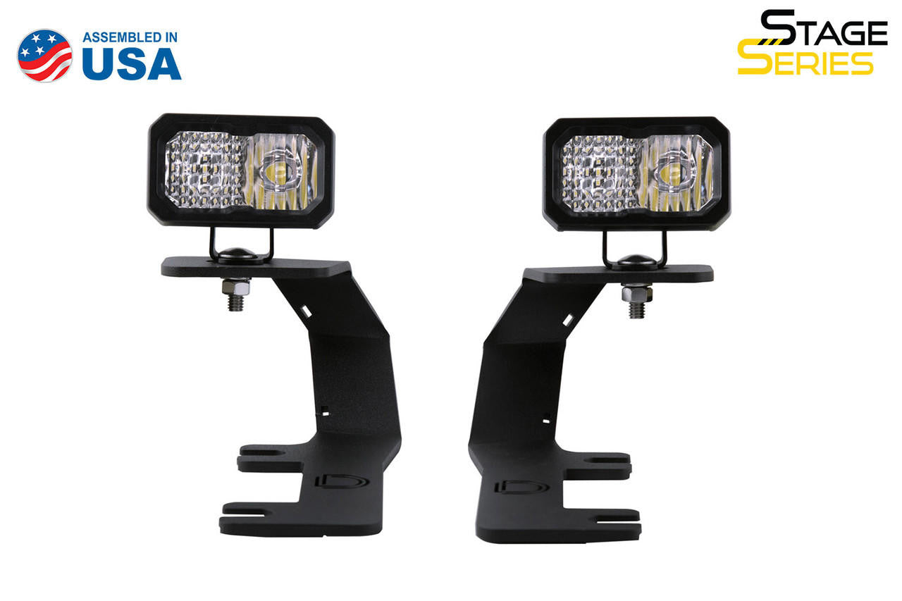 Diode Dynamics SSC2 LED Ditch Light Kit for 2014-2019 Silverado-Sierra, Sport White Combo - Apollo Off-Road