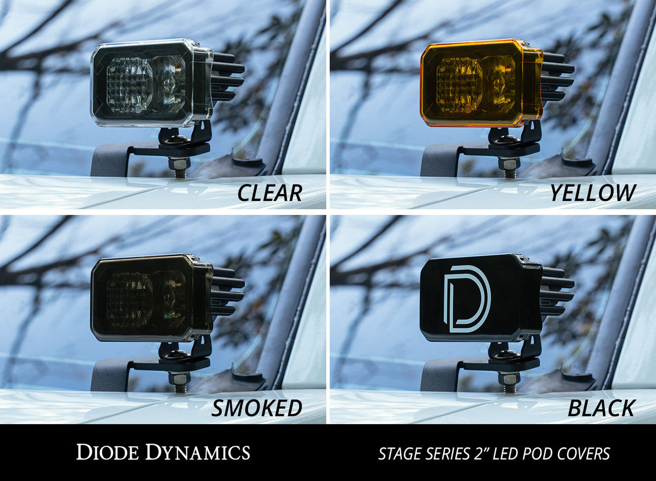Diode Dynamics Stage Series 2 Inch LED Pod Cover, Yellow Each - Apollo Off-Road