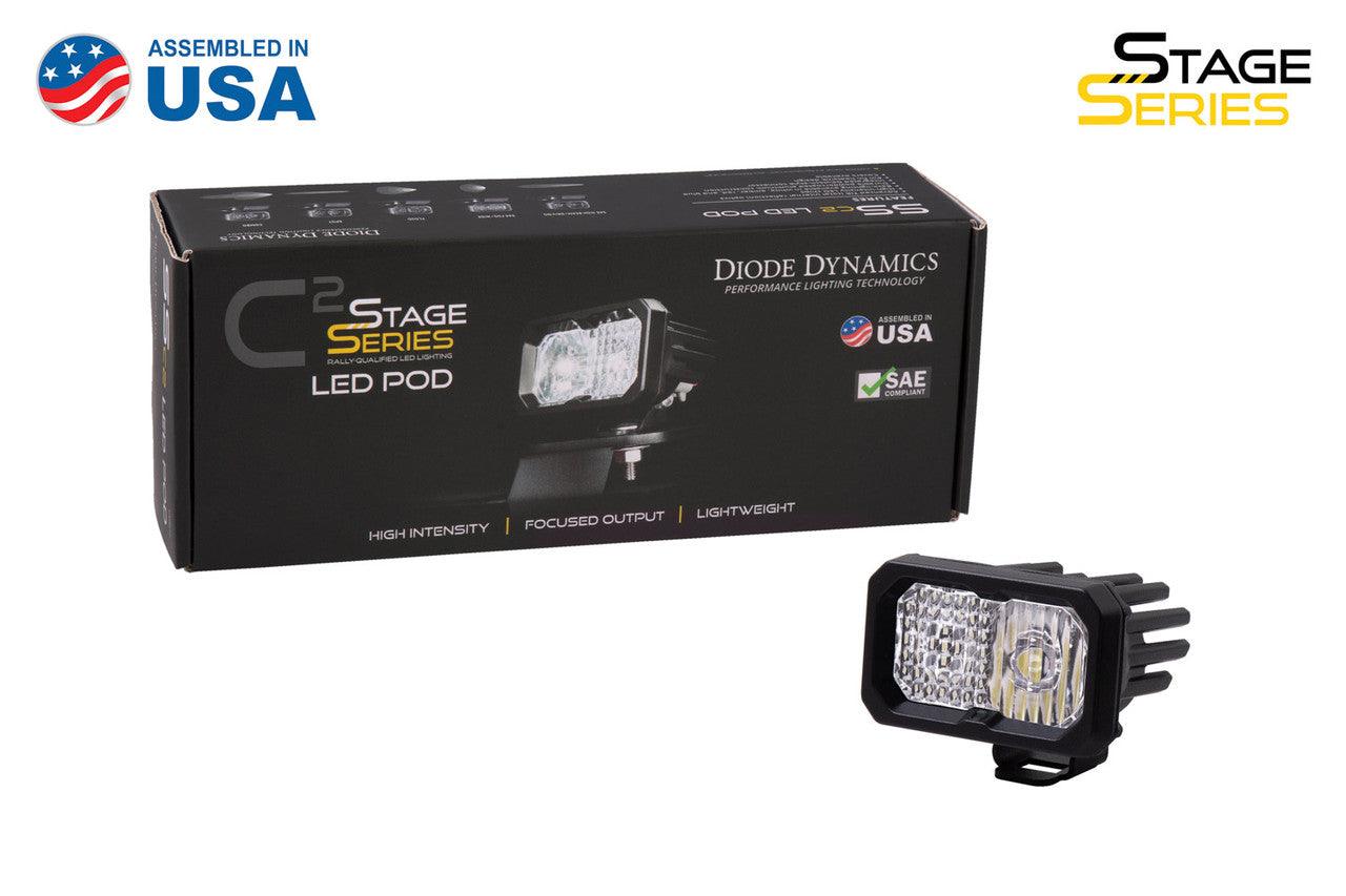 Diode Dynamics Stage Series 2 Inch LED Pod, Pro White Combo Standard ABL Each - Apollo Off-Road