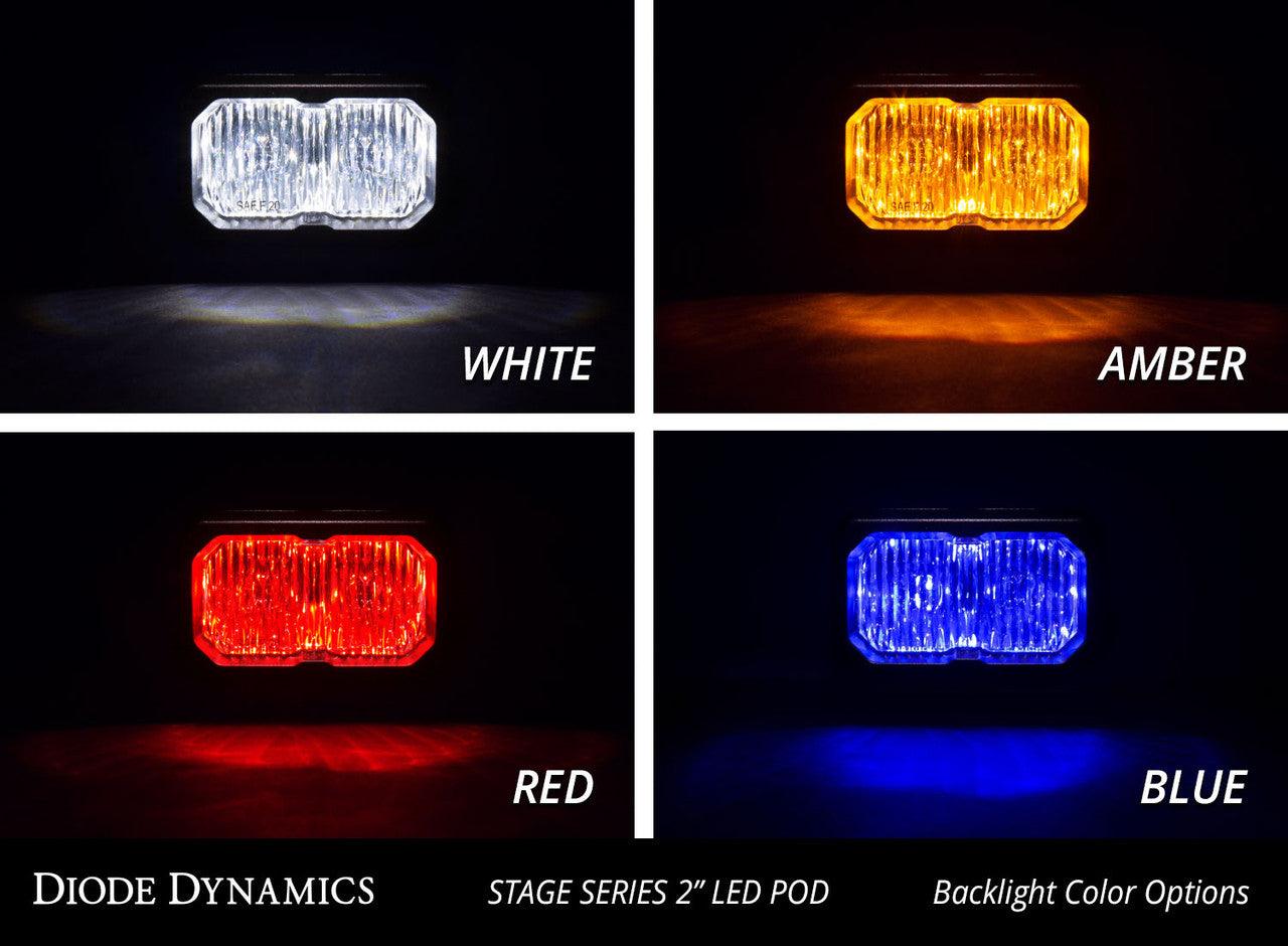 Diode Dynamics Stage Series 2 Inch LED Pod, Pro White Combo Standard RBL Pair - Apollo Off-Road