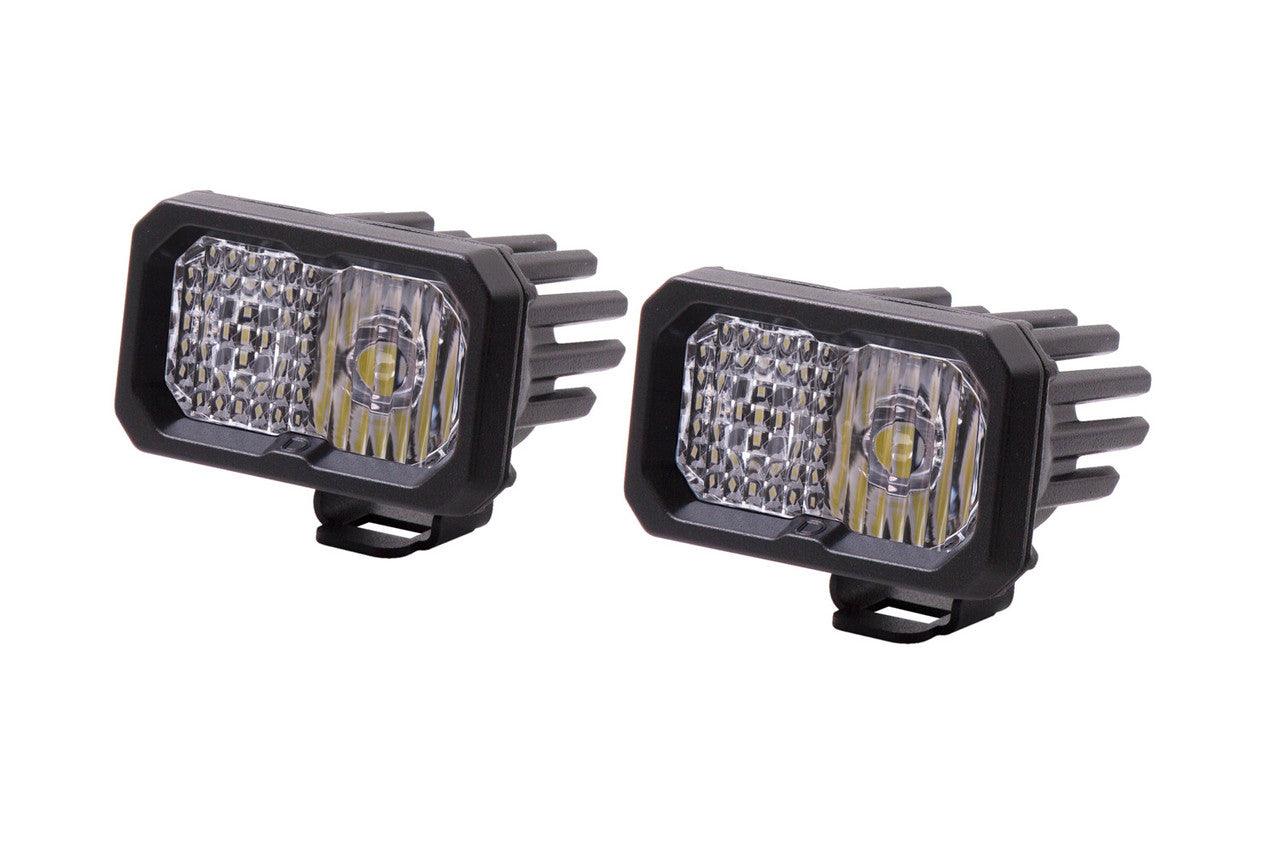 Diode Dynamics Stage Series 2 Inch LED Pod, Pro White Combo Standard RBL Pair - Apollo Off-Road