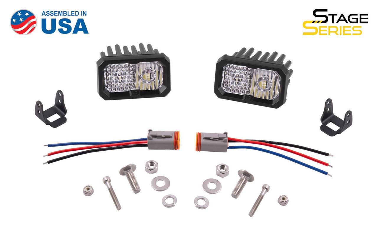 Diode Dynamics Stage Series 2 Inch LED Pod, Pro White Combo Standard RBL Pair - Apollo Off-Road