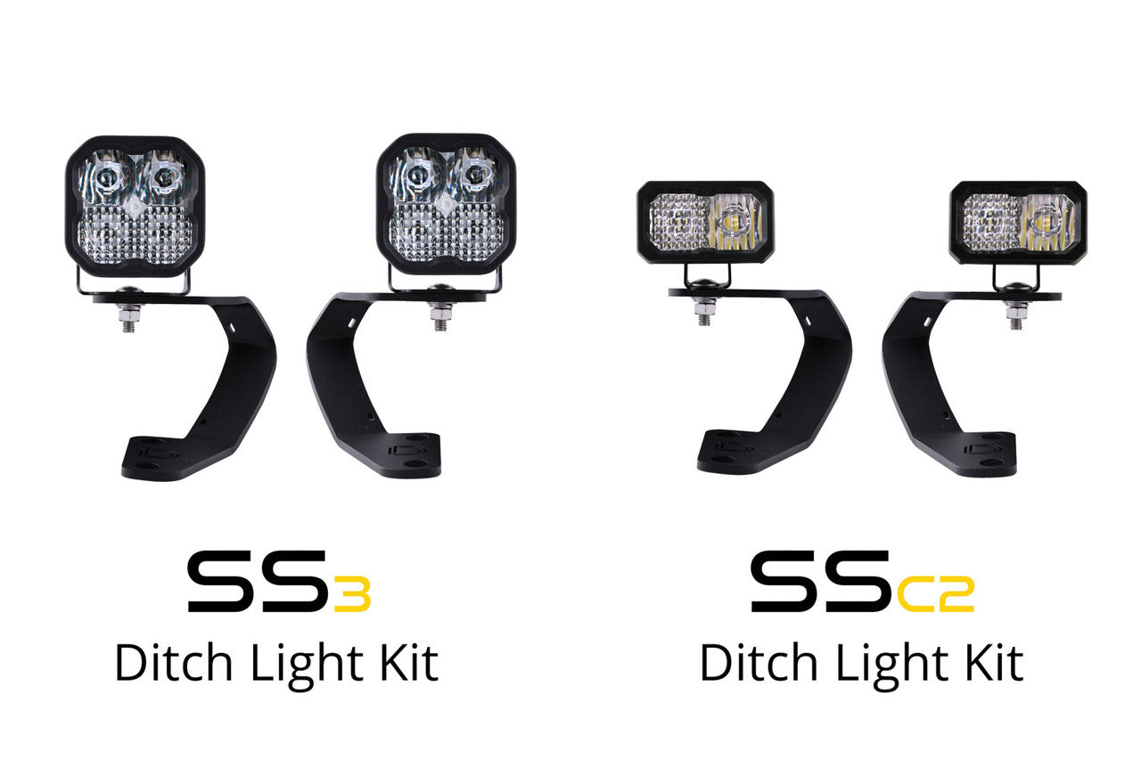 Diode Dynamics Stage Series 2in LED Ditch Light Kit for 2010-2021 Toyota 4Runner Pro White Combo - Apollo Off-Road