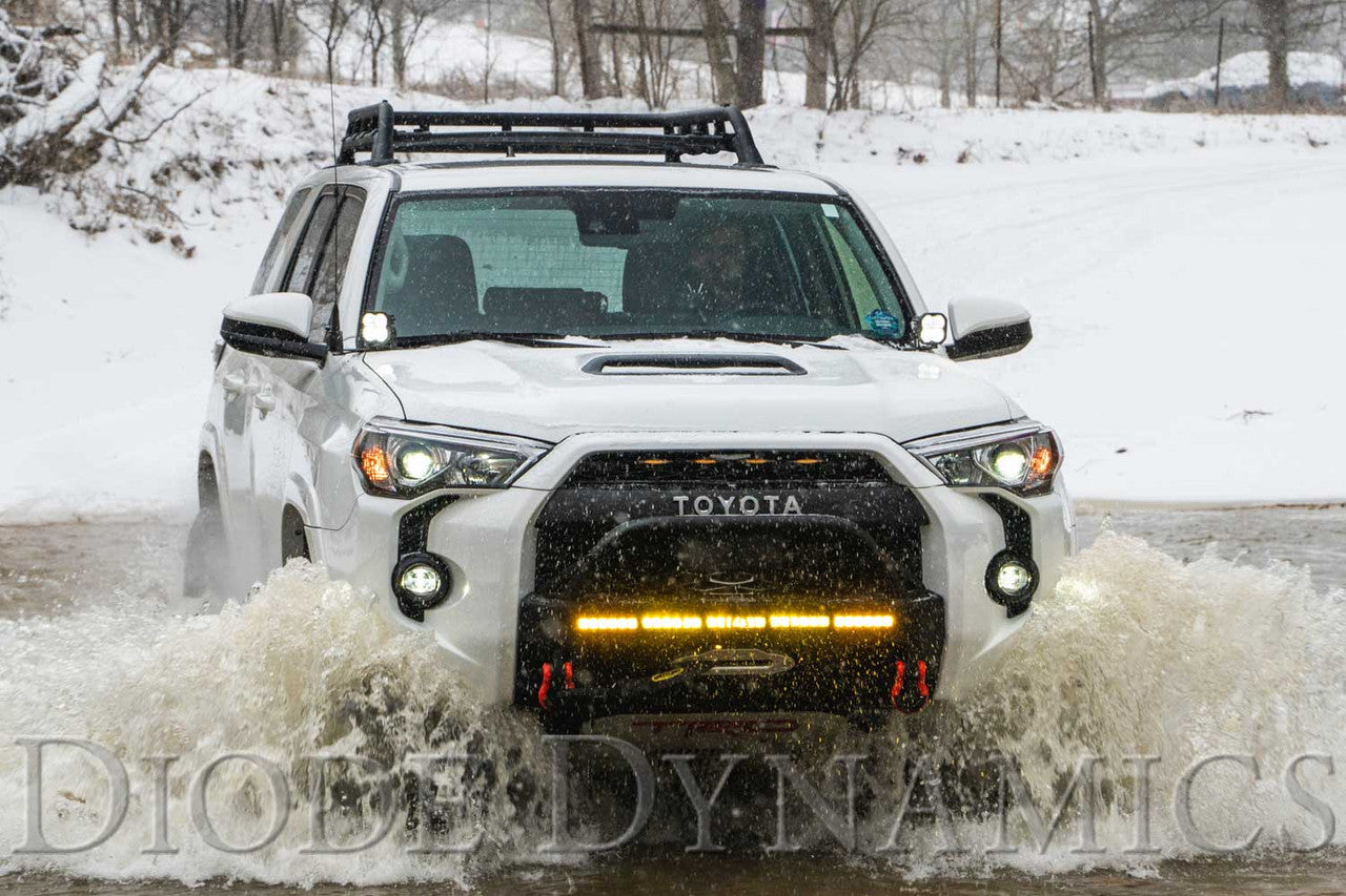Diode Dynamics Stage Series 2in LED Ditch Light Kit for 2010-2021 Toyota 4Runner Pro White Combo - Apollo Off-Road