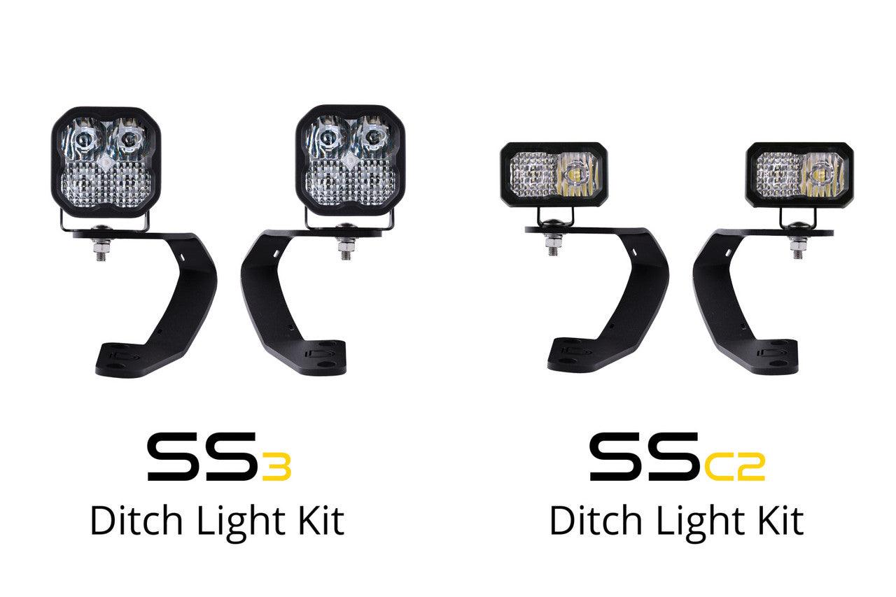 Diode Dynamics Stage Series 2in LED Ditch Light Kit for 2010-2021 Toyota 4Runner Sport White Combo - Apollo Off-Road