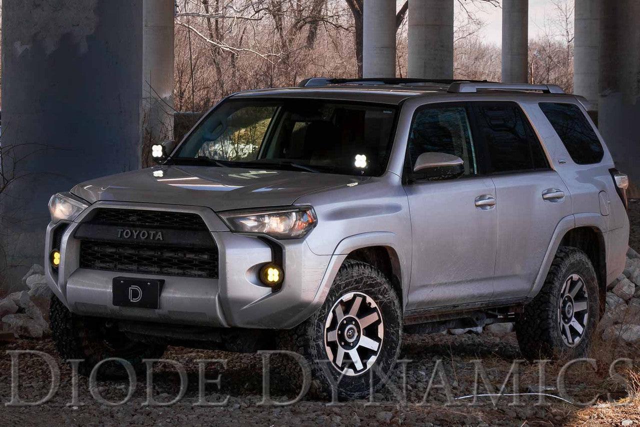 Diode Dynamics Stage Series 2in LED Ditch Light Kit for 2010-2021 Toyota 4Runner Sport White Combo - Apollo Off-Road