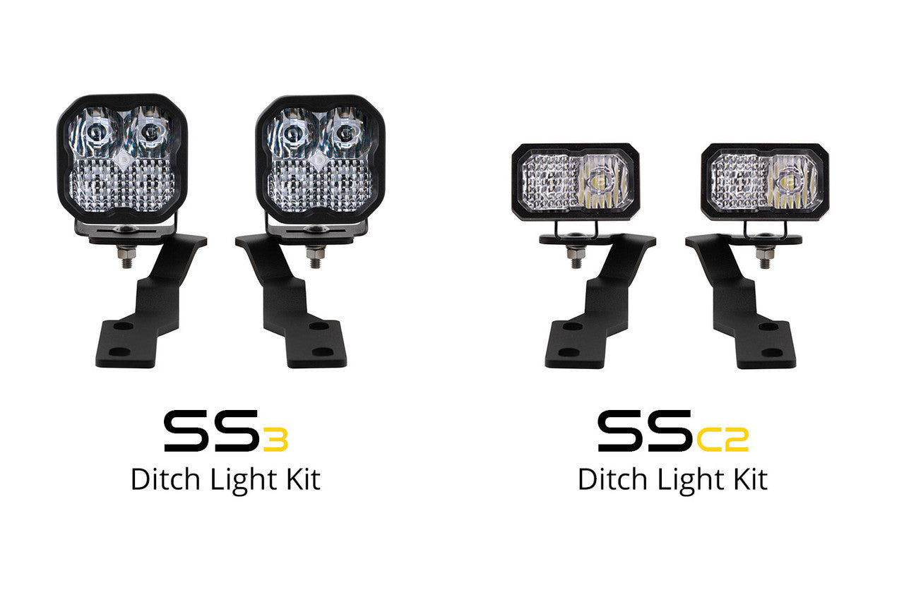 Diode Dynamics Stage Series 2in LED Ditch Light Kit for 2016-2021 Toyota Tacoma, Sport White Combo - Apollo Off-Road