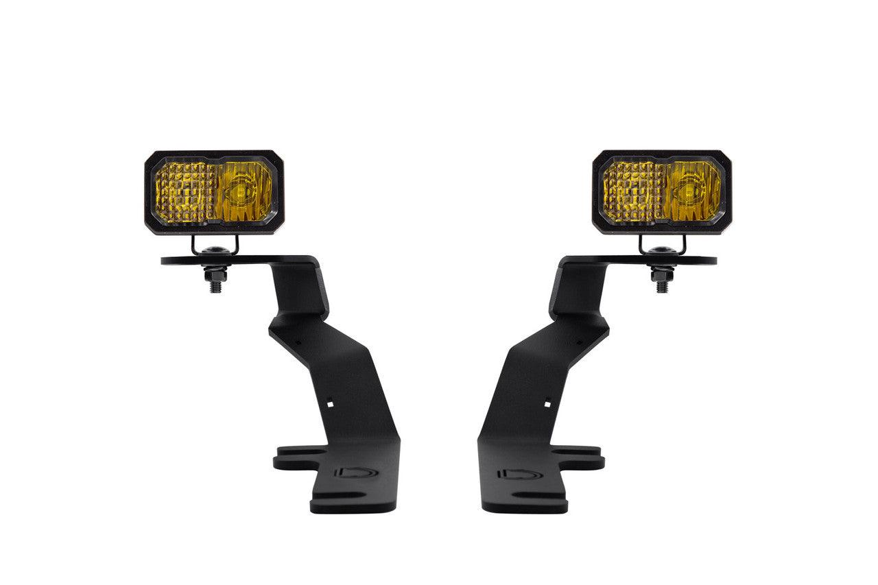 Diode Dynamics Stage Series 2in LED Ditch Light Kit for 2017-2020 Ford Raptor, Pro Yellow Combo - Apollo Off-Road