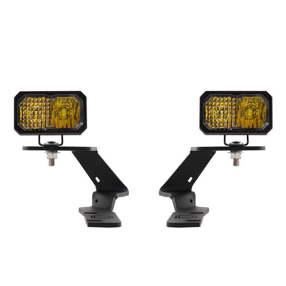 Diode Dynamics Stage Series 2in LED Ditch Light Kit for 2019-2021 Ford Ranger, Pro Yellow Combo - Apollo Off-Road