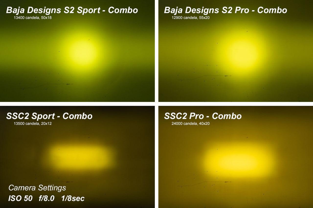 Diode Dynamics Stage Series 2in LED Pod Pro Yellow Combo Flush ABL Single - Apollo Off-Road