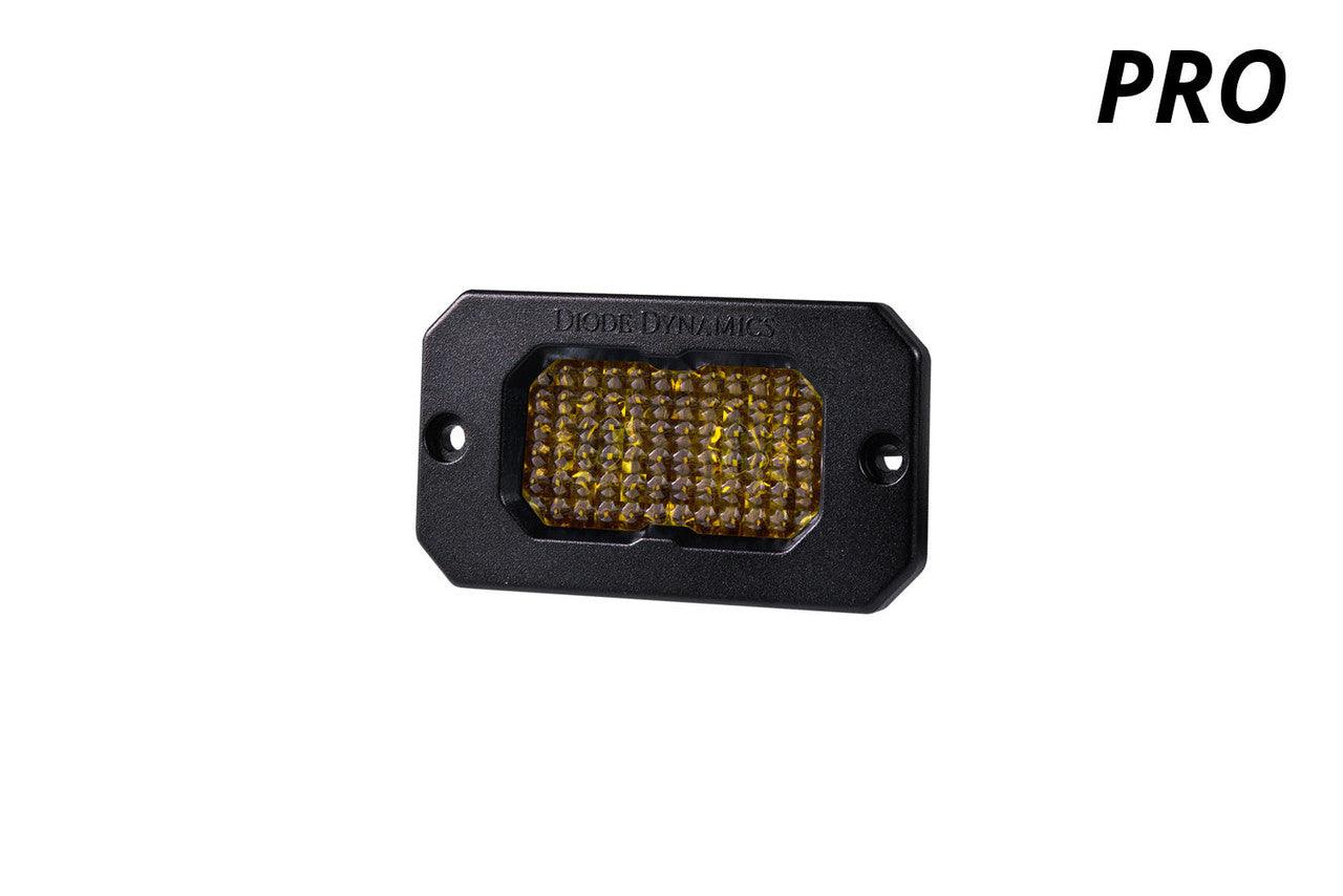 Diode Dynamics Stage Series 2in LED Pod Pro Yellow Combo Flush ABL Single - Apollo Off-Road