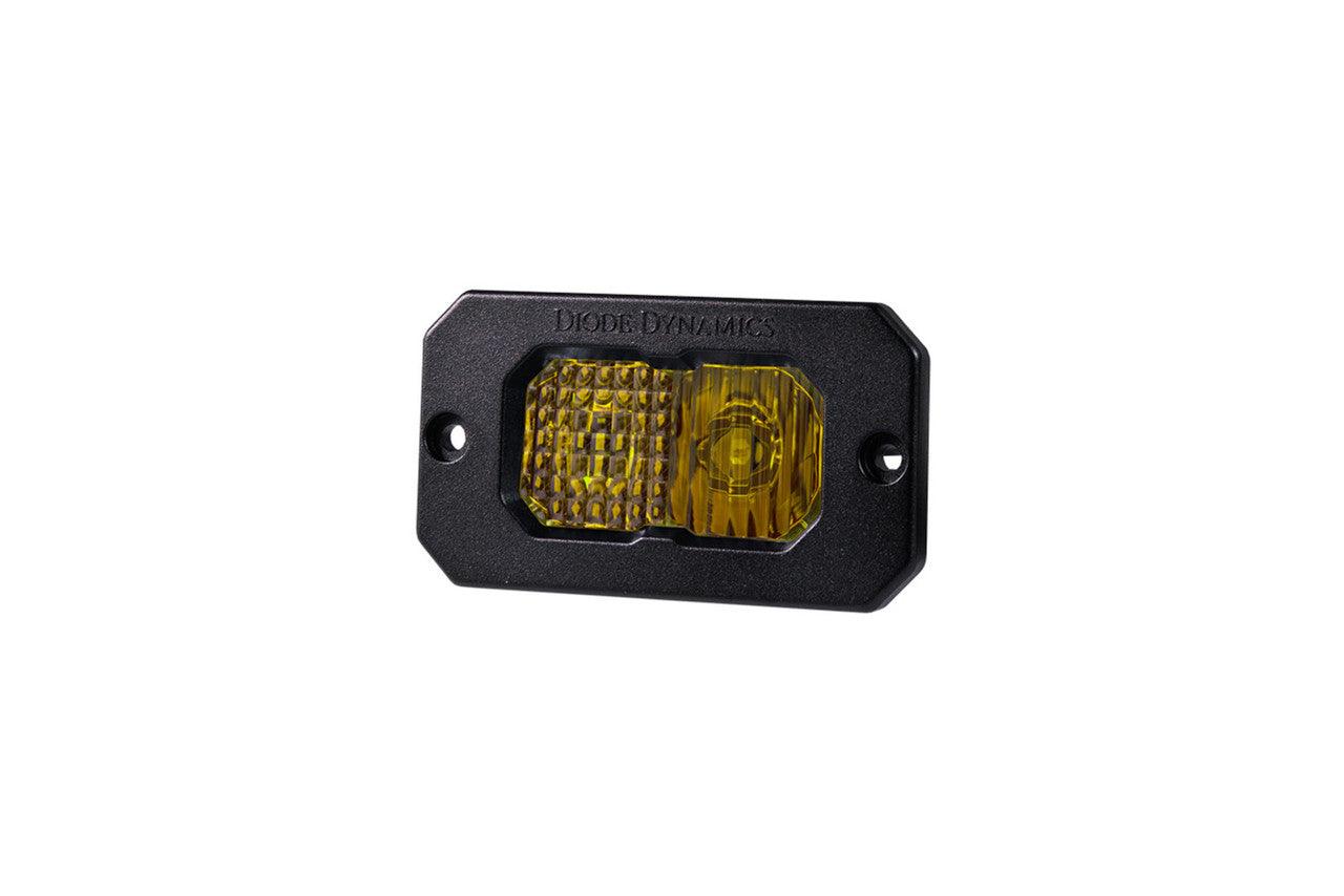 Diode Dynamics Stage Series 2in LED Pod Pro Yellow Combo Flush ABL Single - Apollo Off-Road