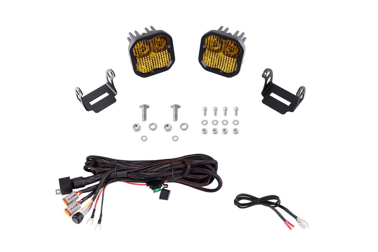 Diode Dynamics Stage Series Backlit Ditch Light Kit for 2021-2022 Ford F-150, SSC2 Pro Yellow Combo - Apollo Off-Road