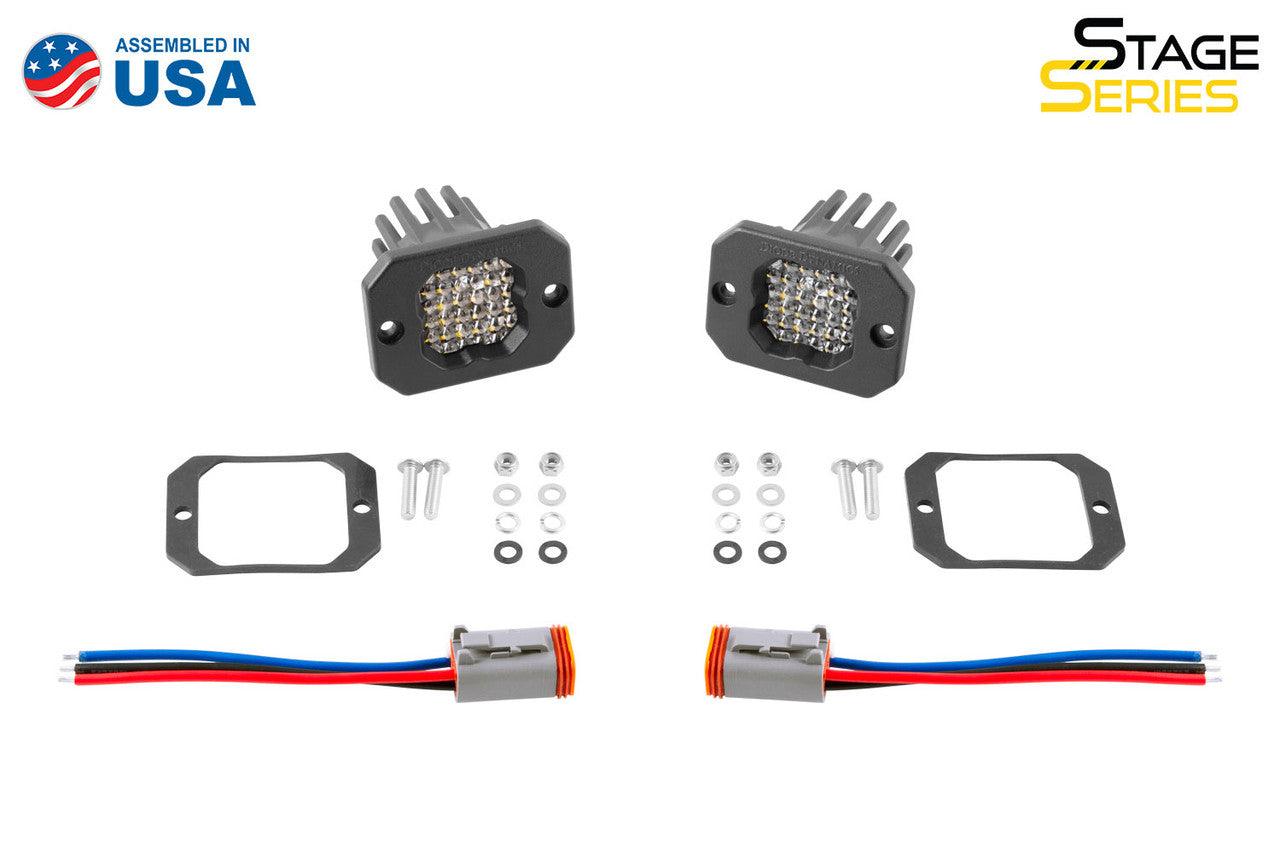 Diode Dynamics Stage Series C1 LED Pod Pro White Flood Flush ABL Pair - Apollo Off-Road