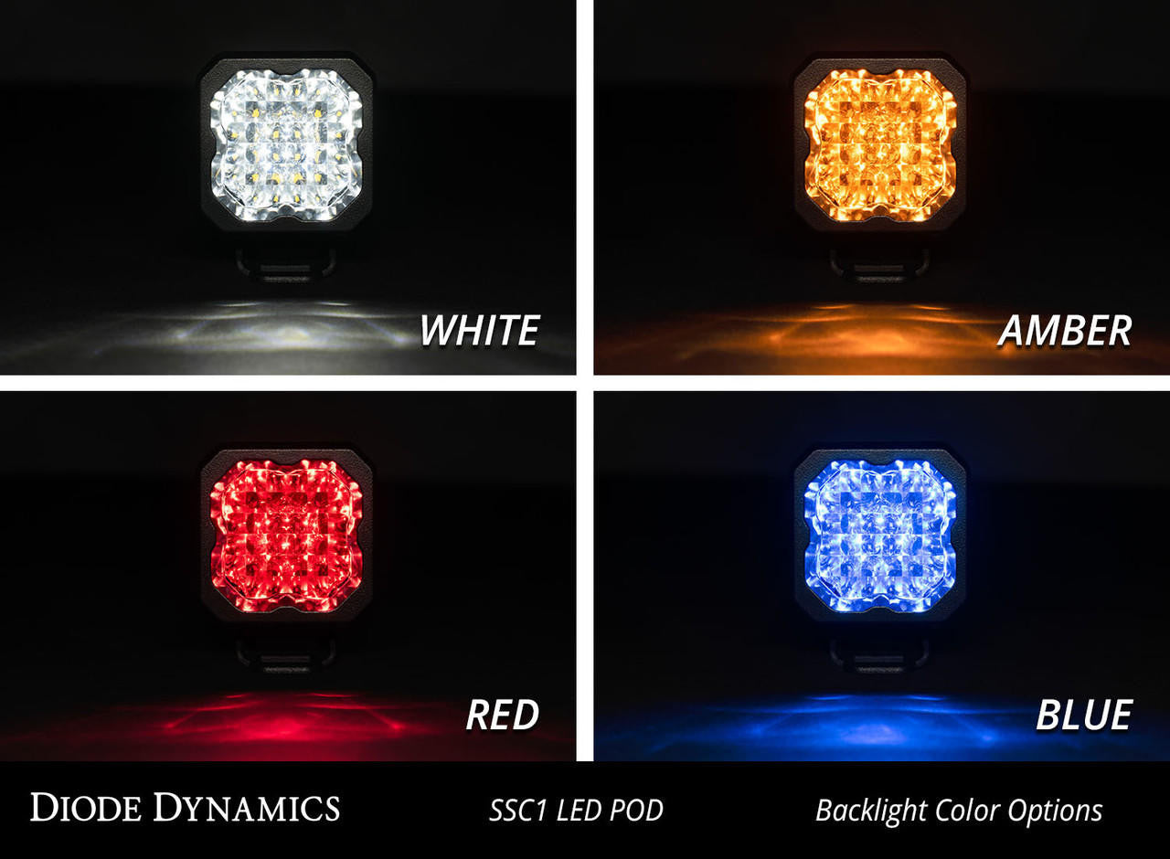 Diode Dynamics Stage Series C1 LED Pod Pro White Wide Standard ABL Each - Apollo Off-Road