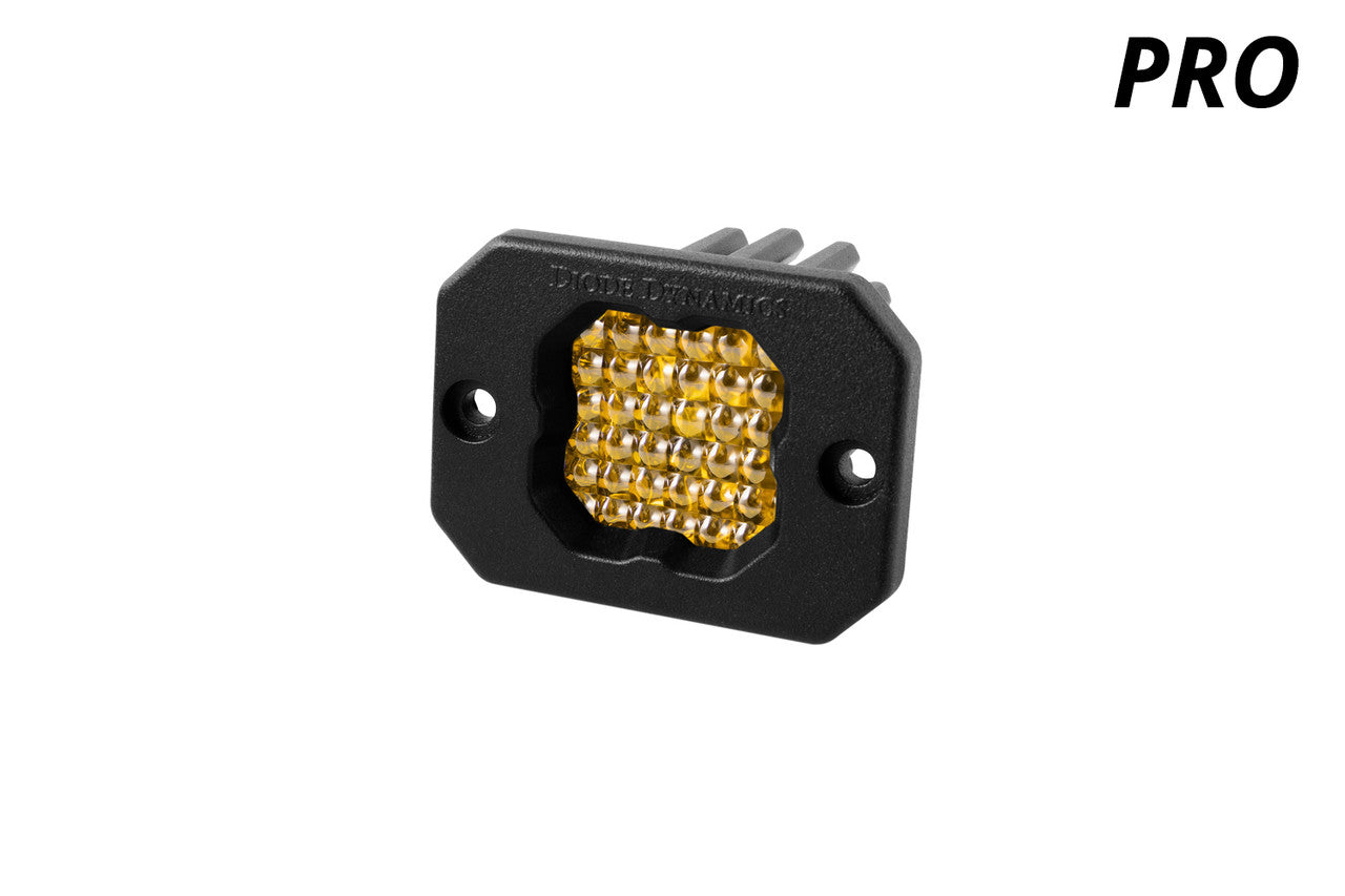 Diode Dynamics Stage Series C1 LED Pod Pro Yellow Flood Flush ABL Each - Apollo Off-Road