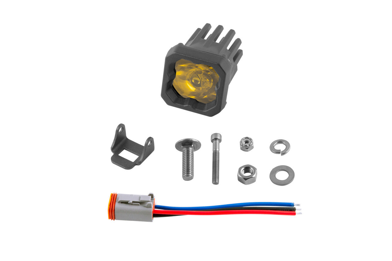Diode Dynamics Stage Series C1 LED Pod Pro Yellow Spot Standard ABL Each - Apollo Off-Road