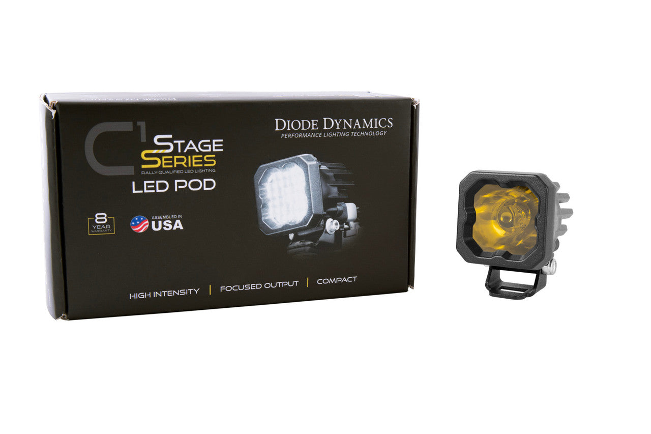 Diode Dynamics Stage Series C1 LED Pod Pro Yellow Spot Standard ABL Each - Apollo Off-Road