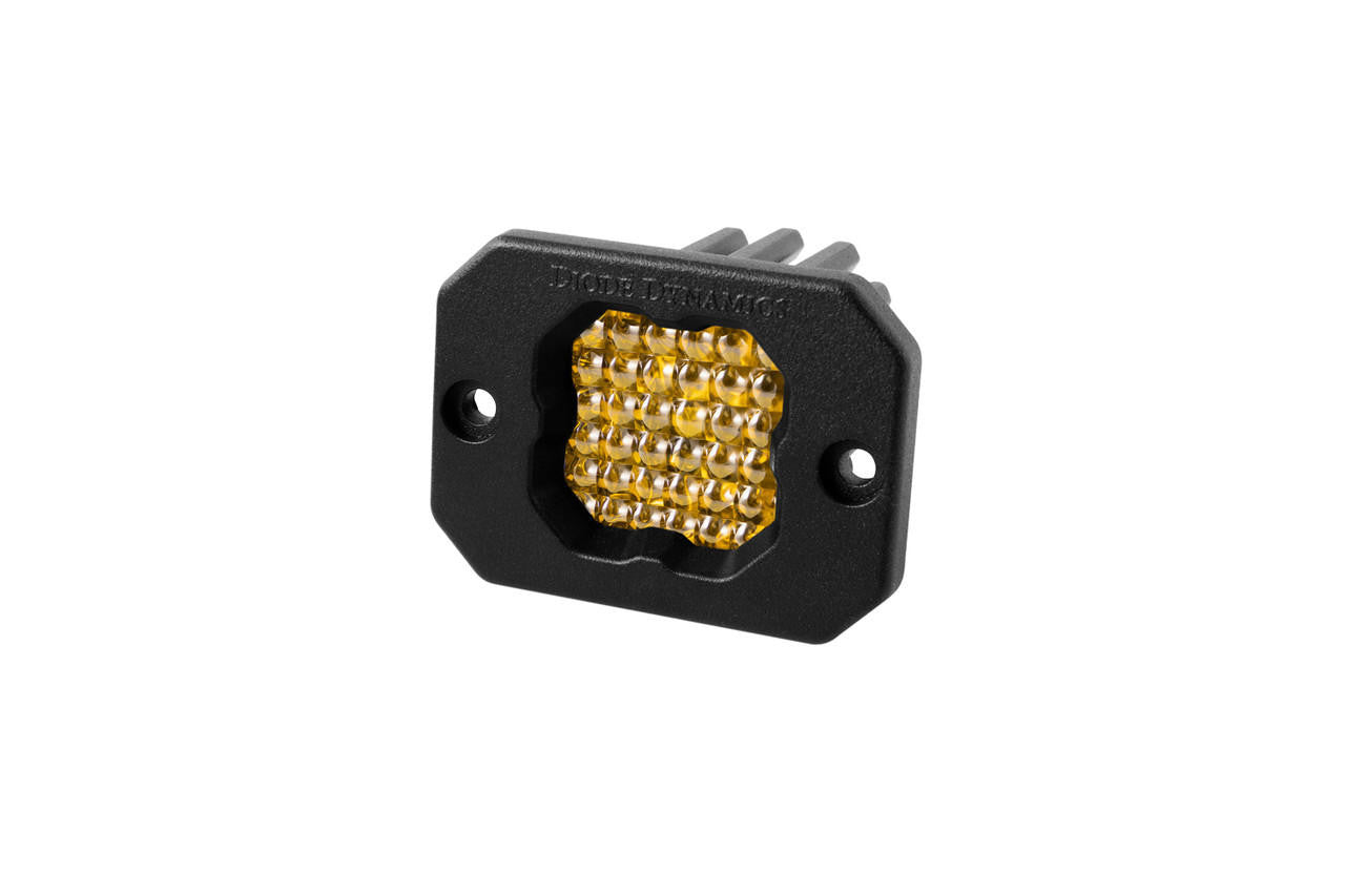 Diode Dynamics Stage Series C1 LED Pod Sport Yellow Flood Flush ABL Each - Apollo Off-Road