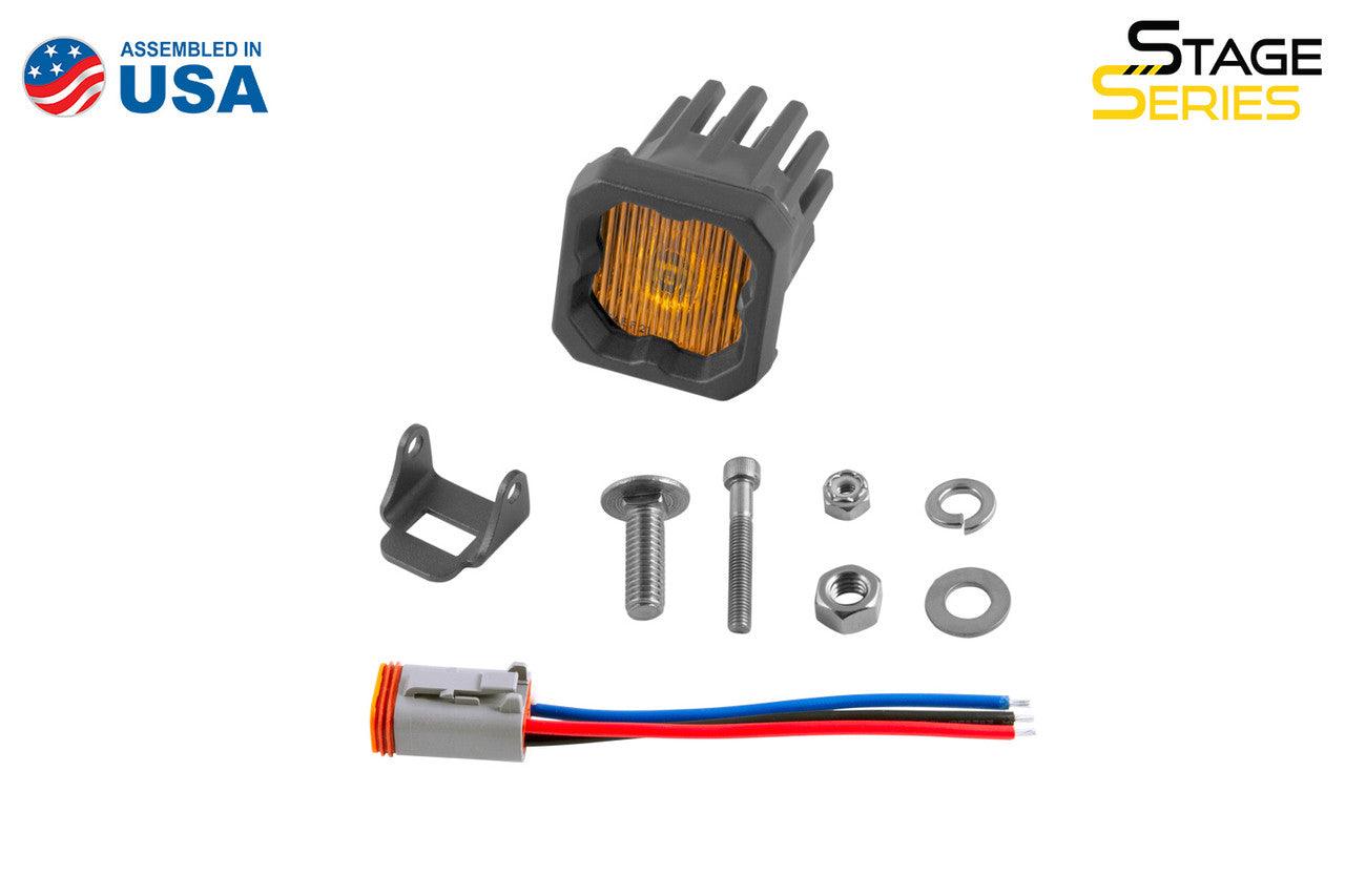 Diode Dynamics Stage Series C1 LED Pod Yellow SAE-DOT Fog Standard ABL Each - Apollo Off-Road