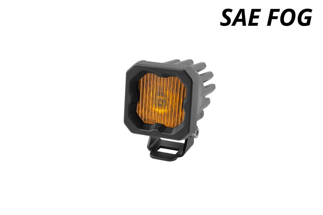 Diode Dynamics Stage Series C1 LED Pod Yellow SAE-DOT Fog Standard ABL Each - Apollo Off-Road