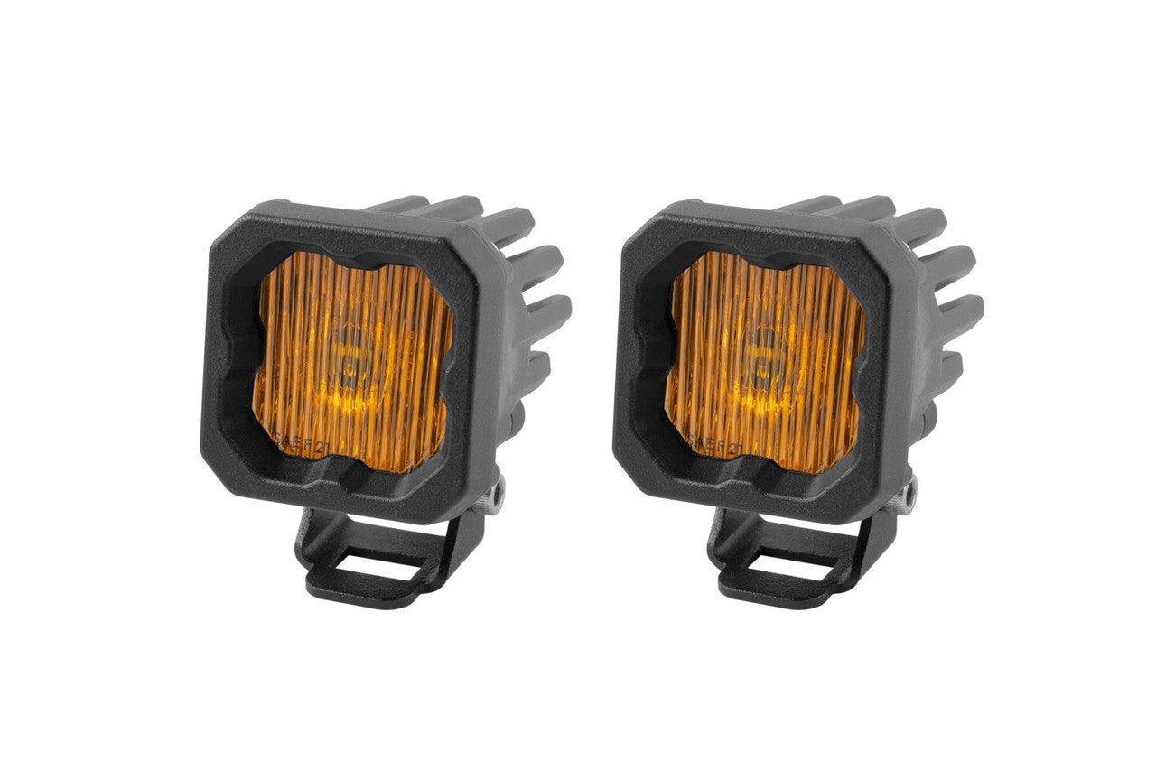 Diode Dynamics Stage Series C1 LED Pod Yellow SAE-DOT Fog Standard ABL Pair - Apollo Off-Road