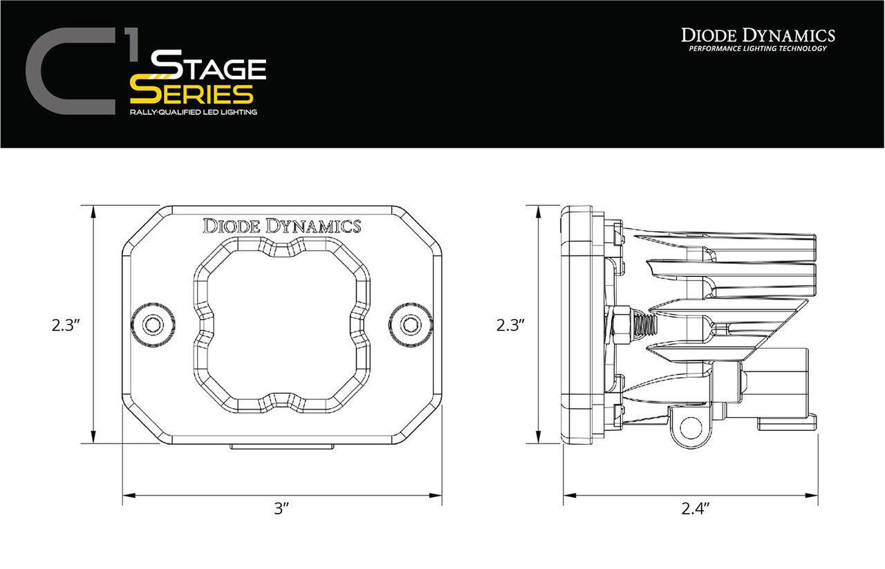 Diode Dynamics Stage Series Flush Mount Reverse Light Kit, C1 Pro - Apollo Off-Road
