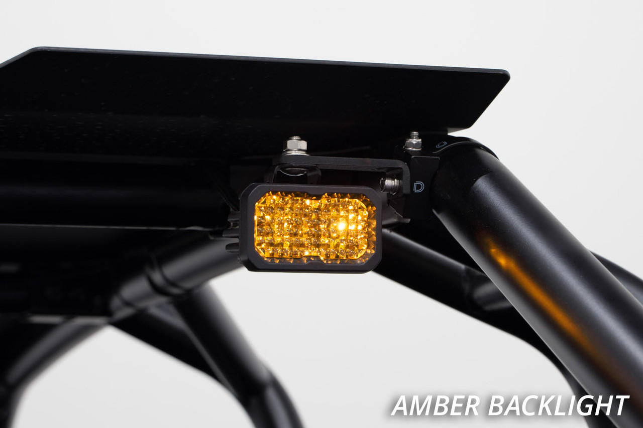 Diode Dynamics Stage Series Roll Bar Chase Light Kit, Pair, SSC2 Yellow (Sport - Pro) (1 - 1.25 - 1.5 - 1.75 - 2 Inch) - Apollo Off-Road