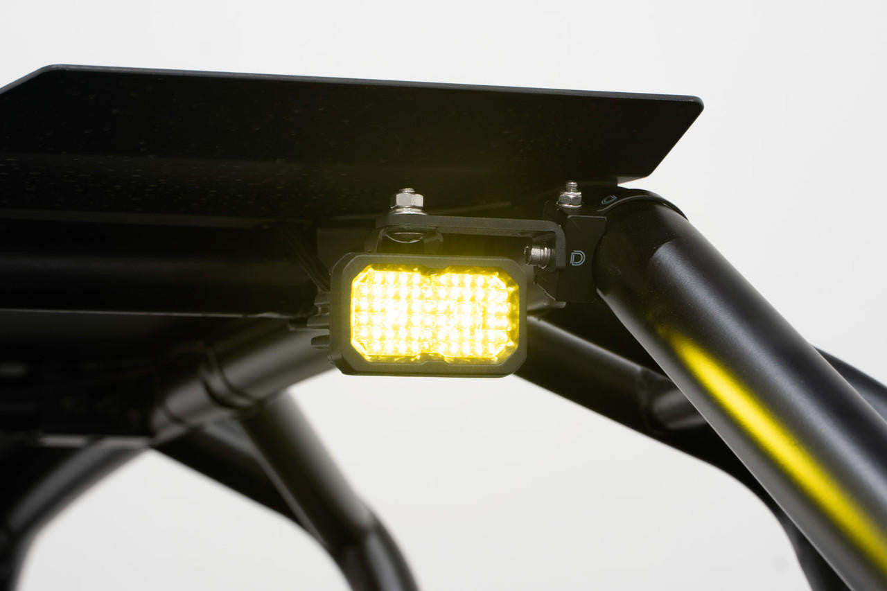 Diode Dynamics Stage Series Roll Bar Chase Light Kit, Pair, SSC2 Yellow (Sport - Pro) (1 - 1.25 - 1.5 - 1.75 - 2 Inch) - Apollo Off-Road
