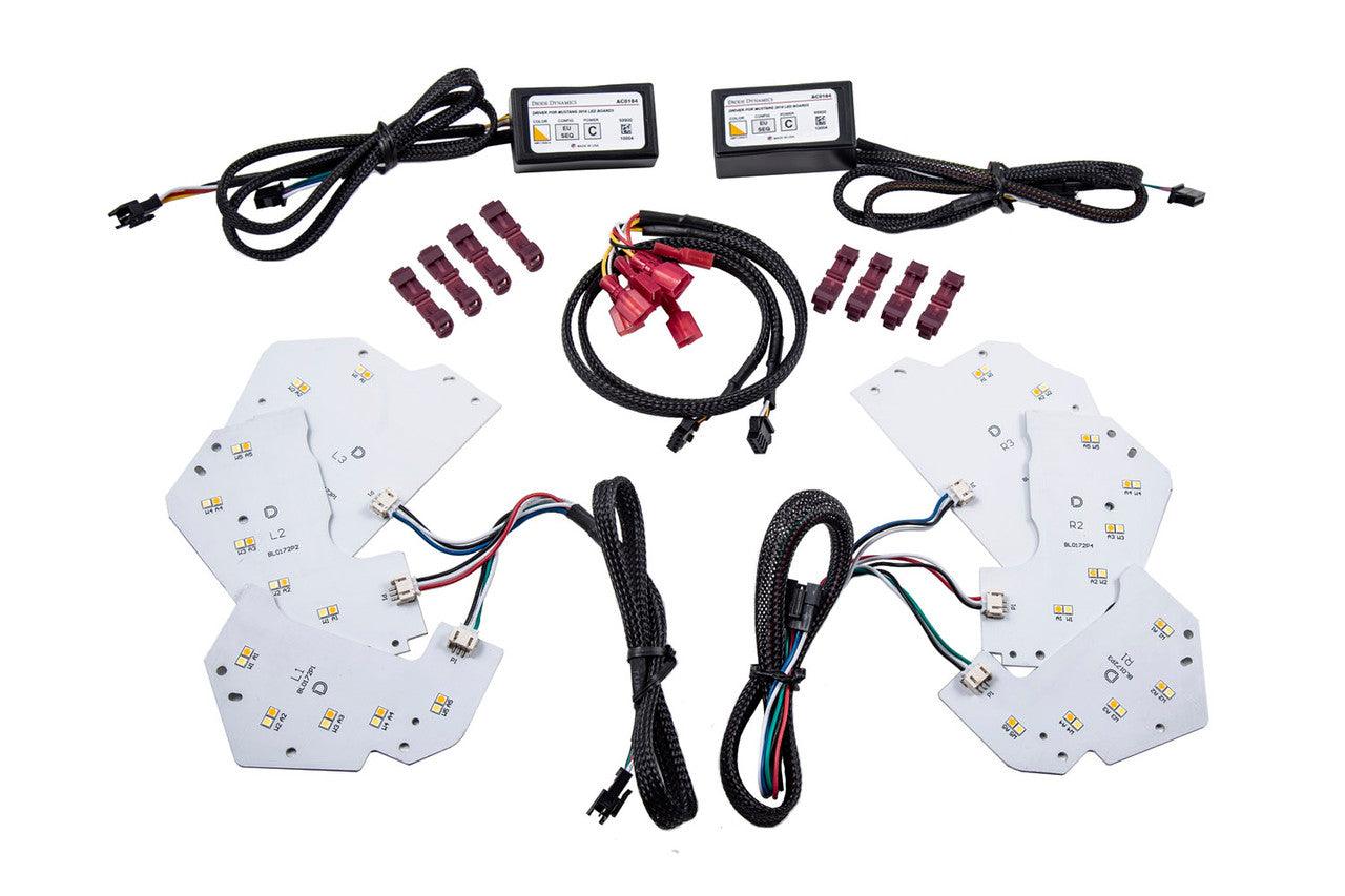 Diode Dynamics Switchback DRL LED Boards for 2018-2021 EU-AU Ford Mustang - Apollo Off-Road