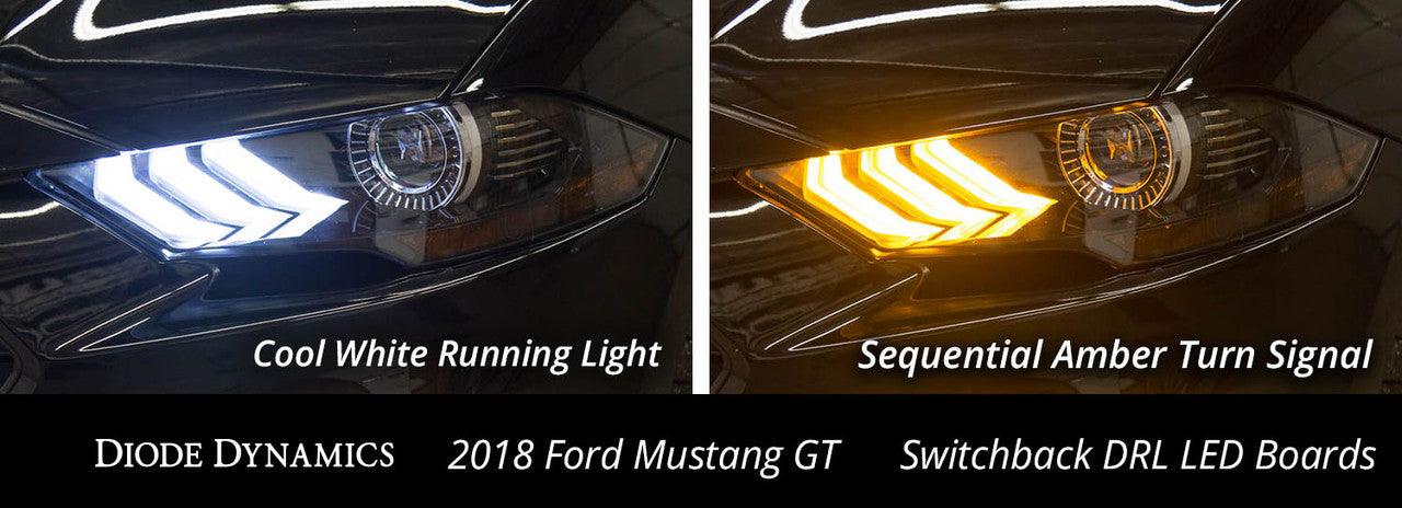 Diode Dynamics Switchback DRL LED Boards for 2018-2021 EU-AU Ford Mustang - Apollo Off-Road