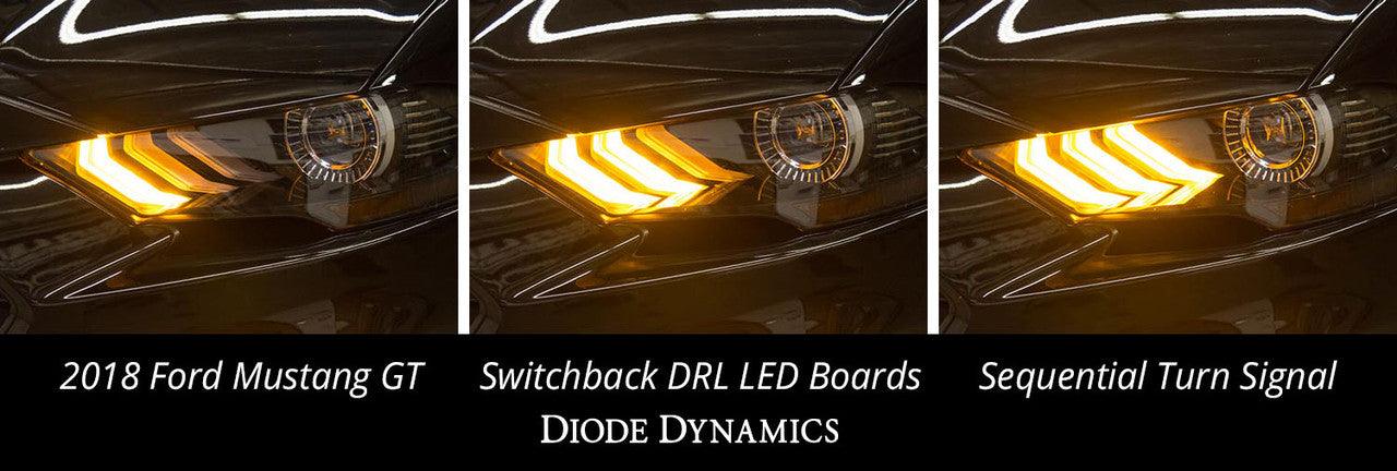 Diode Dynamics Switchback DRL LED Boards for 2018-2021 EU-AU Ford Mustang - Apollo Off-Road