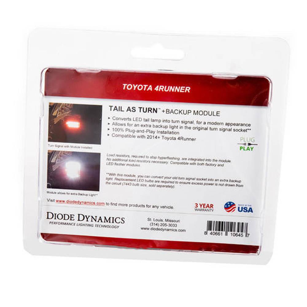 Diode Dynamics Tail as Turn Kit w- Backup for 2014-2021 Toyota 4Runner, Stage 2 - Apollo Off-Road