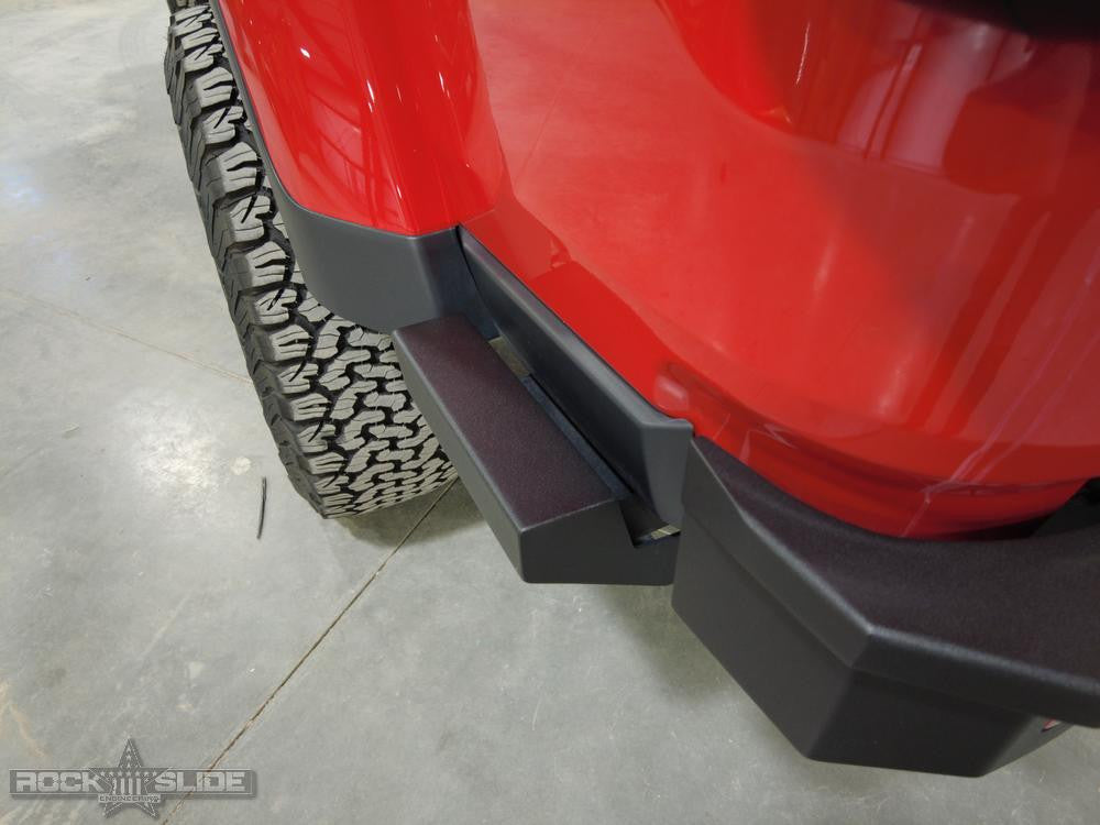 Gladiator Rear Rock Sliders for 20-Pres Jeep Gladiator JT Steel Powdercoat - Apollo Off-Road