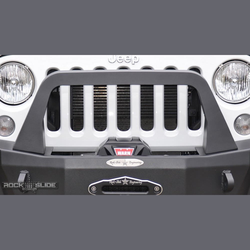 Jeep JK Bull Bar For 07-18 Wrangler JK Rigid Series Front Bumper Only Black Powdercoat - Apollo Off-Road