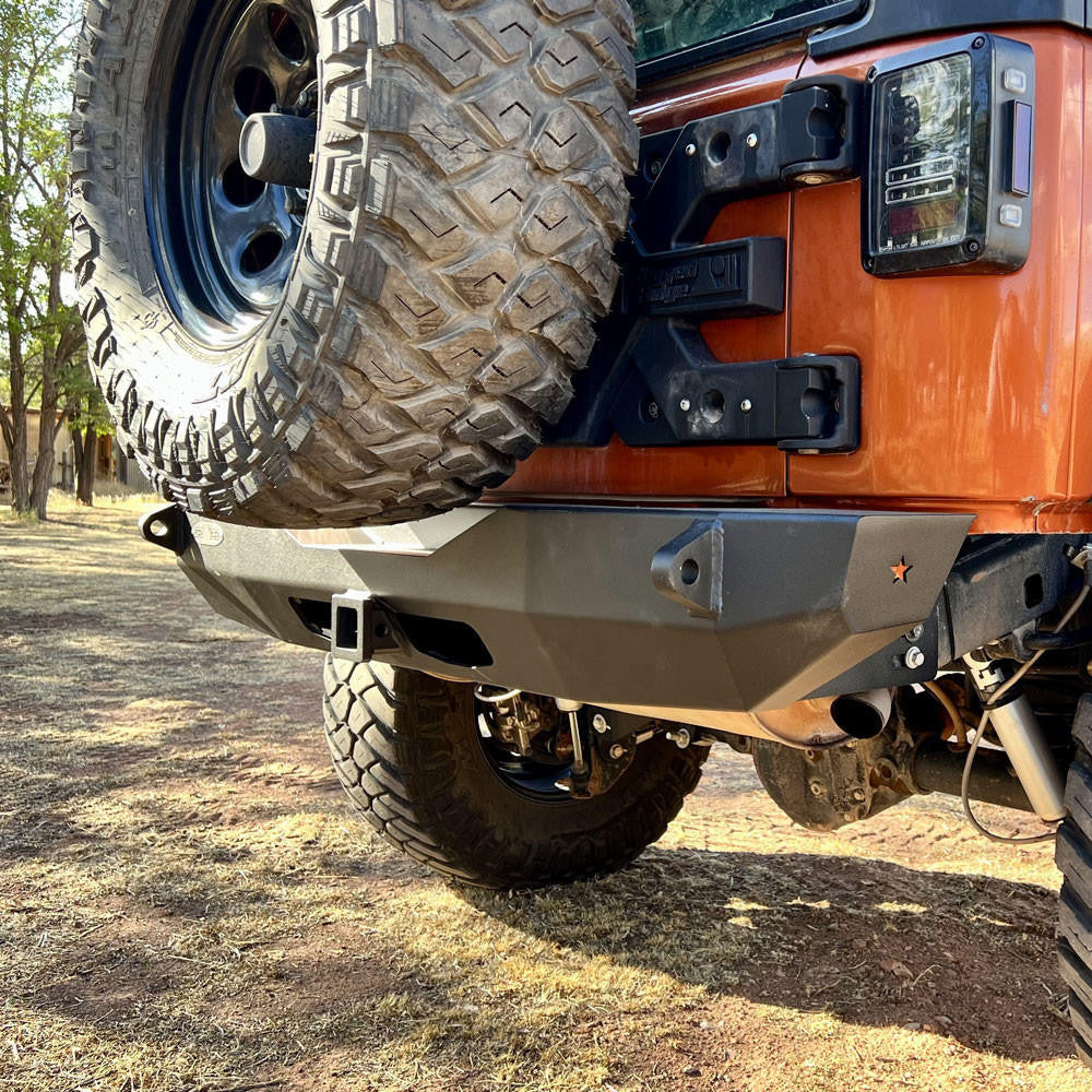 Jeep JK Shorty Rear Bumper For 07-18 Wrangler JK No Tire Carrier Rigid Series - Apollo Off-Road