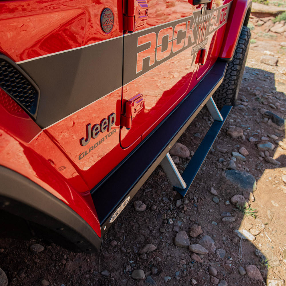 JT Gladiator Side Step Sliders For 20-Pres Jeep Gladiator Set - Apollo Off-Road
