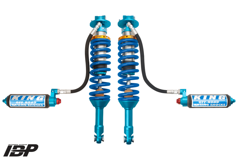 King Shocks F150 Raptor 4WD 2017+ Front 3.0 Dia. Remote Reservoir Coil-Over W/ Adjuster W/ Performance Fin Reservoir And Internal Bypass (Pair) - Apollo Off-Road