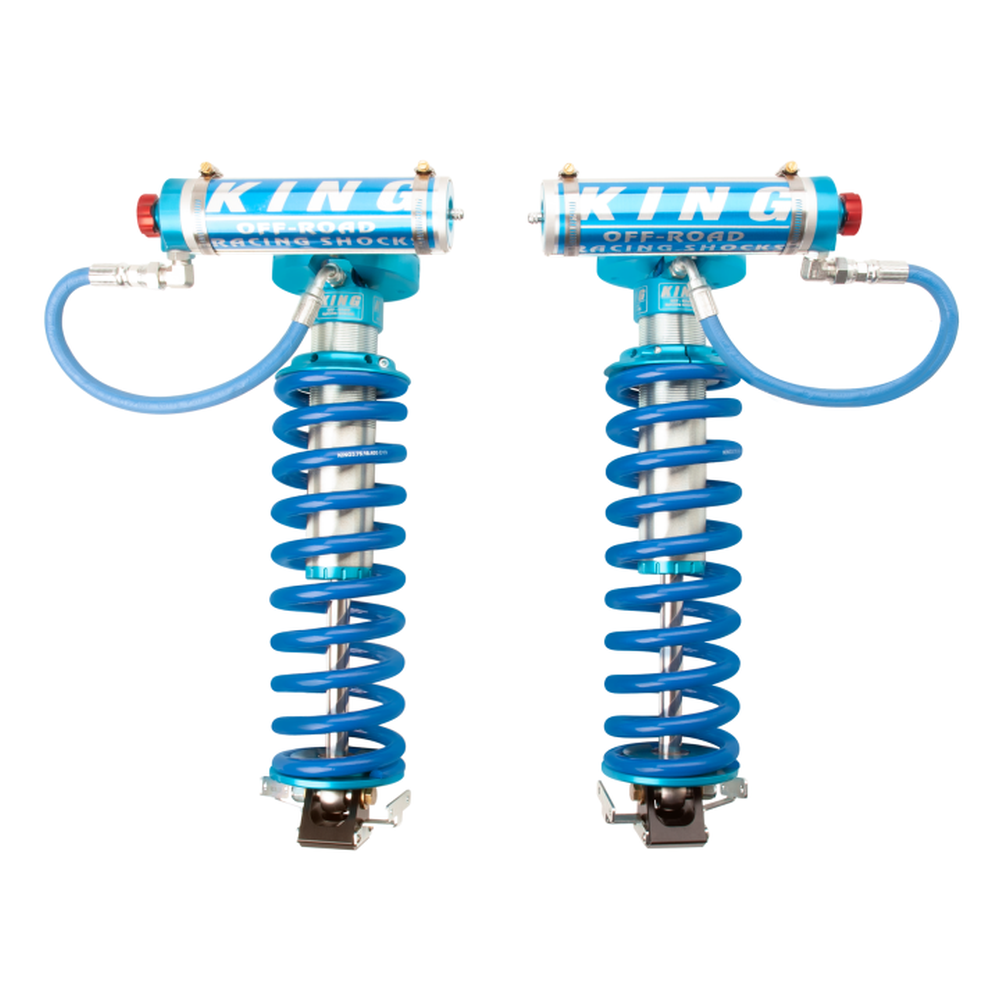King Shocks F250/F350/F450/F550 4WD 2005+ Front 2.5 Dia. Remote Res Coil-Over Conversion W/ Adjuster (Pair) - Apollo Off-Road