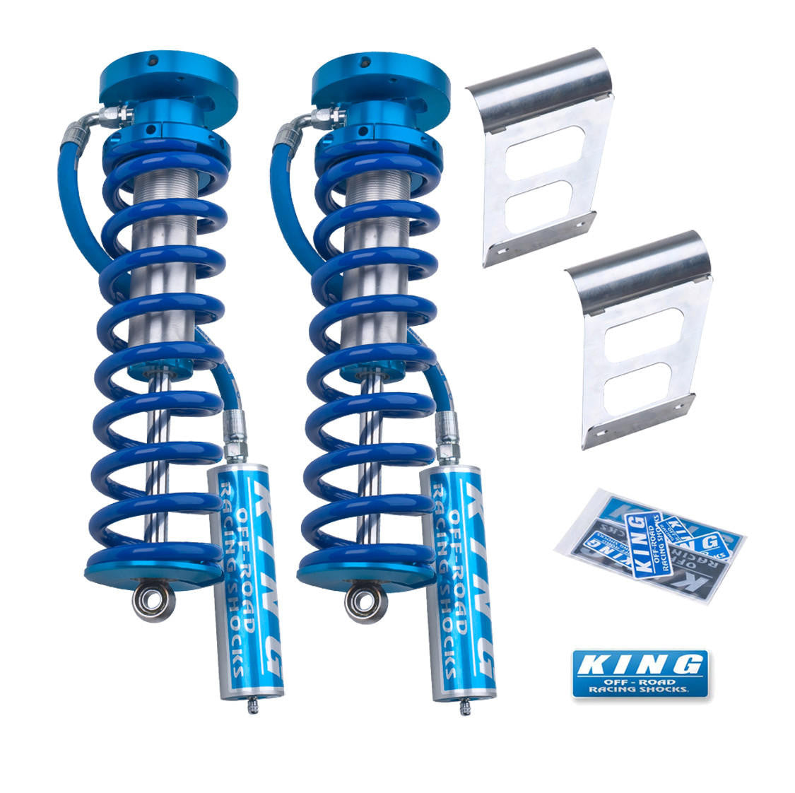 King Shocks F250/F350/F450/F550 4WD 2005+ Front 2.5 Dia. Remote Reservoir Coil-Over Conversion (Pair) - Apollo Off-Road