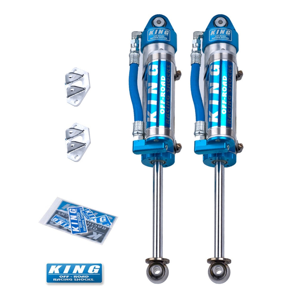 King Shocks Frontier 05+ Rear 2.5 Dia. Piggy Hose Reservoir Shock (Pair) - Apollo Off-Road